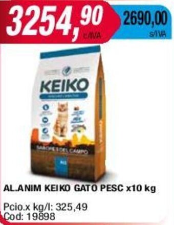 Maxiconsumo AL.ANIM KEIKO GATO PESC x10 kg oferta