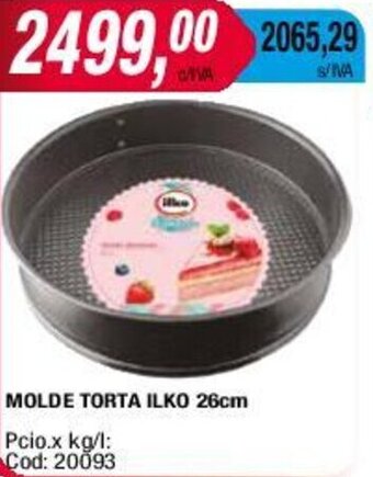 Maxiconsumo MOLDE TORTA ILKO 26cm oferta