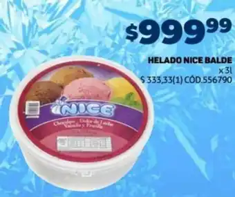 Makro HELADO NICE BALDE x 3L oferta