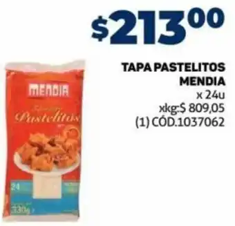 Makro TAPA PASTELITOS MENDIA x 24u oferta