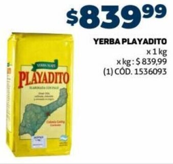 Makro YERBA PLAYADITO x 1kg oferta