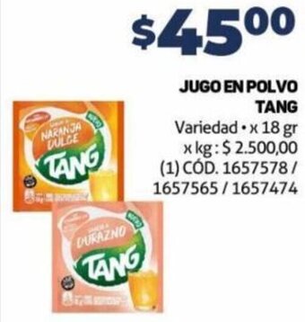 Makro JUGO EN POLVO TANG Variedad.x 18 gr oferta