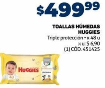 Makro TOALLAS HÚMEDAS HUGGIES Triple protección *x 48 u oferta