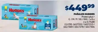 Makro PAÑALES HUGGIES Protect plus. G/M/P/XG/XXG /x8 u oferta