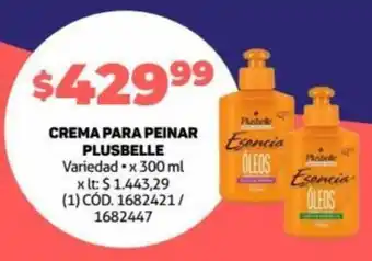 Makro CREMA PARA PEINAR PLUSBELLE Variedad • x 300 ml oferta