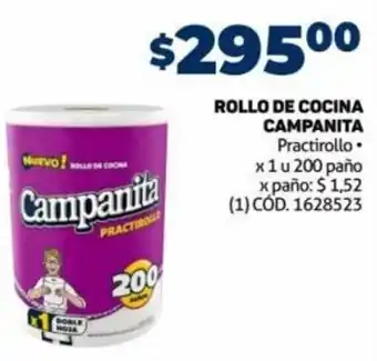 Makro ROLLO DE COCINA CAMPANITA Practirollo x 1 u 200 paño oferta
