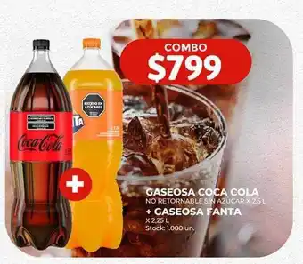 Super MAMI Gaseosa coca cola + gaseosa fanta oferta