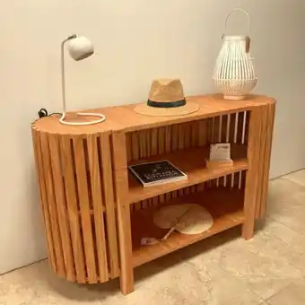 Pinturerias Sagitario Rack tv varillado – madera paraíso 120x70x40cm oferta