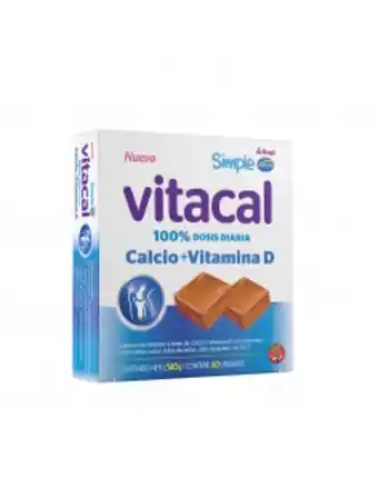 Farmacias Líder Simple vitacal x 60 caramelos masticables dulce de leche oferta