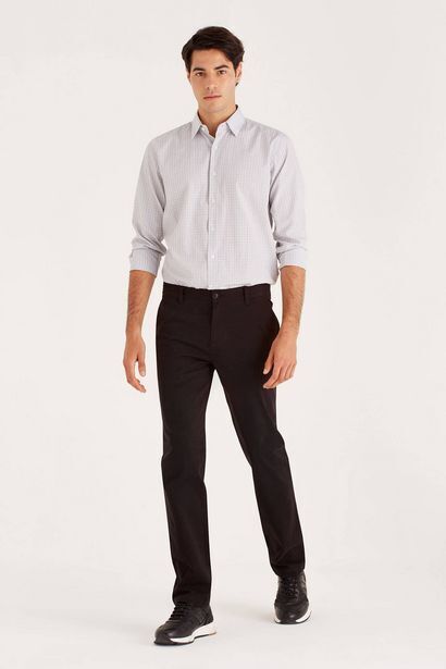 Macowens Pantalón de gabardina negro oferta