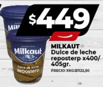 Supermayorista Vital MILKAUT Milkaut Dulce de leche Reposterp x 400/405gr oferta