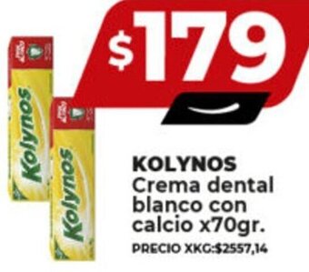 Supermayorista Vital KOLYNOS Crema dental blanco con calcio x70gr. oferta