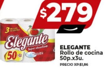 Supermayorista Vital ELEGANTE Rollo de cocina 50p.x3u. oferta