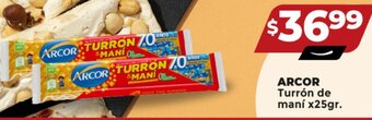 Supermayorista Vital ARCOR Turrón de maní x25gr. oferta