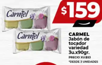 Supermayorista Vital CARMEL Jabón de tocador variedad 3u.x90gr. oferta
