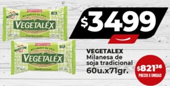 Supermayorista Vital VEGETALEX Milanesa de soja tradicional 60u x 71gr oferta