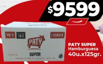 Supermayorista Vital PATY SUPER Hamburguesa 40u.x125gr. oferta
