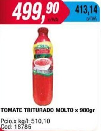 Maxiconsumo TOMATE TRITURADO MOLTO x 980gr oferta