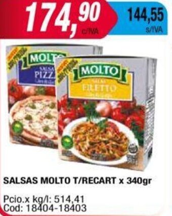 Maxiconsumo SALSAS MOLTO T/RECART x 340gr oferta