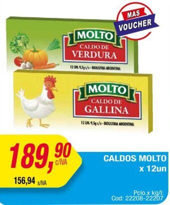 Maxiconsumo CALDOS MOLTO x 12un oferta