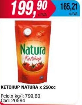 Maxiconsumo KETCHUP NATURA x 250cc oferta