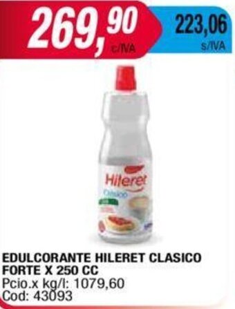 Maxiconsumo EDULCORANTE HILERET CLASICO FORTE X 250 CC oferta
