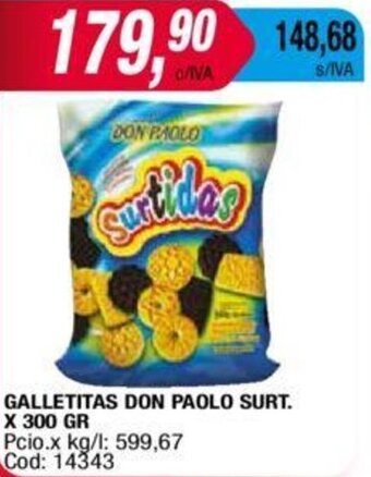 Maxiconsumo GALLETITAS DON PAOLO SURT. X 300 GR oferta