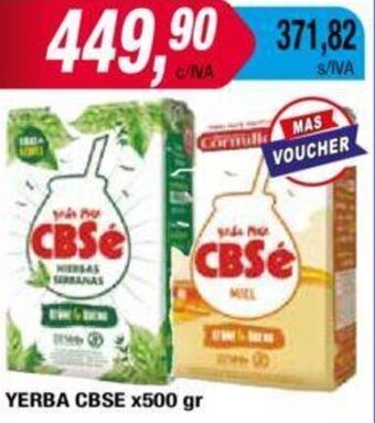 Maxiconsumo YERBA CBSE X500 gr oferta