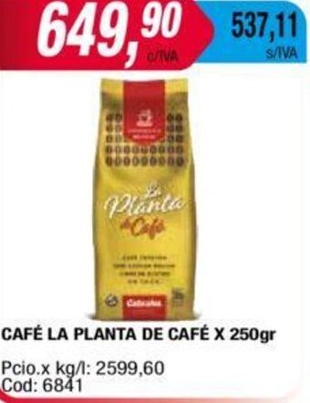 Maxiconsumo CAFÉ LA PLANTA DE CAFÉ X 250gr oferta