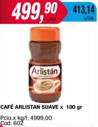 Maxiconsumo CAFÉ ARLISTAN SUAVE x 100 gr oferta