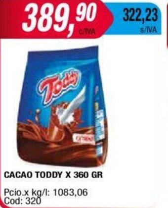 Maxiconsumo CACAO TODDY X 360 GR oferta