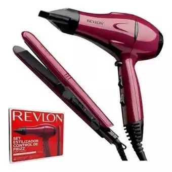 Combo revlon secador de pelo + plancha rvdr 5230la2