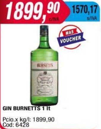 Maxiconsumo GIN BURNETTS 1 It oferta
