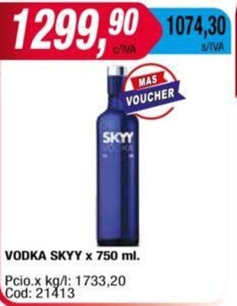 Maxiconsumo VODKA SKYY x 750 ml. oferta