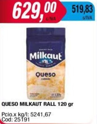 Maxiconsumo QUESO MILKAUT RALL 120 gr oferta