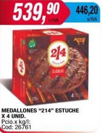 Maxiconsumo MEDALLONES "214" ESTUCHE X 4 UNID. oferta