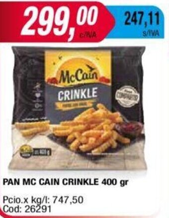 Maxiconsumo PAN MC CAIN CRINKLE 400 gr oferta