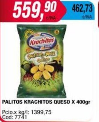 Maxiconsumo PALITOS KRACHITOS QUESO X 400gr oferta