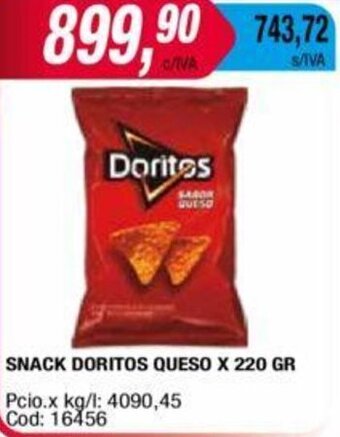 Maxiconsumo SNACK DORITOS QUESO X 220 GR oferta