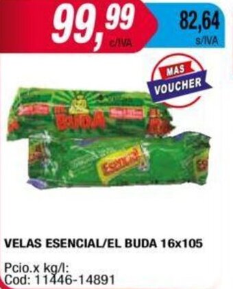 Maxiconsumo VELAS ESENCIAL/EL BUDA 16x105 oferta