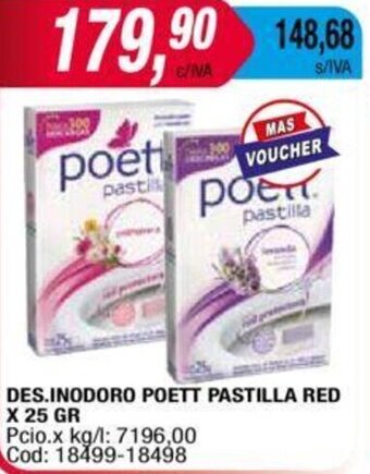 Maxiconsumo DES.INODORO POETT PASTILLA RED X 25 GR oferta