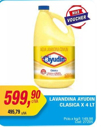 Maxiconsumo LAVANDINA AYUDIN CLASICA X 4 LT oferta