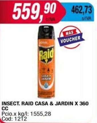 Maxiconsumo INSECT. RAID CASA & JARDIN X 360 CC oferta