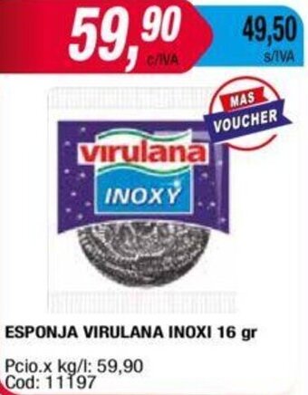 Maxiconsumo ESPONJA VIRULANA INOXI 16 gr oferta