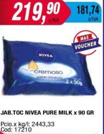 Maxiconsumo JAB.TOC NIVEA PURE MILK x 90 GR oferta