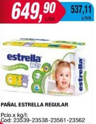 Maxiconsumo PAÑAL ESTRELLA REGULAR oferta