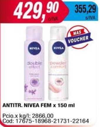 Maxiconsumo ANTITR. NIVEA FEM x 150 ml oferta