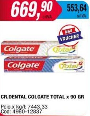Maxiconsumo CR.DENTAL COLGATE TOTAL x 90 GR oferta