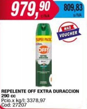 Maxiconsumo REPELENTE OFF EXTRA DURACCION 290 cc oferta