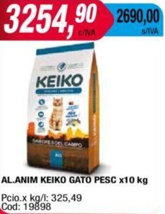 Maxiconsumo AL.ANIM KEIKO GATO PESC x10 kg oferta